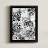 "PEEK" - Art Print in Black and White by Emine Ortega - Framed