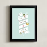 "Front 2 Back" - Art Print in Soft Blue by Katie Zimpel - Framed