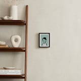 "Girl in Stripes" - Art Print in Blue by Amy Mullen - In a Room