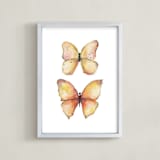 "Rhopalocera One" - Art Print in Orange by Erin Deegan - Framed
