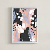 "Pop Pattern" - Art Print in Sunkissed Coral by Melissa Kelman - Framed