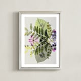 "Blended Botanicals" - Art Print in Green by Karen Kardatzke - Framed