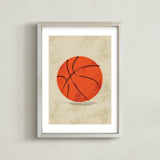 "Let us play basketball" - Art Print in Indoor Court by Susanne Kasielke - Framed