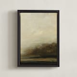 "Slow Evening 2" - Art Print in Beige by Haley Knighten - Framed Canvas