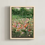 "Olive Grove 2" - Art Print in Olive by Lindsay Megahed - Framed Canvas