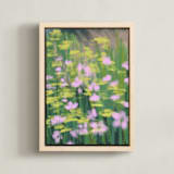"Dancing Flowers 2" - Art Print in Meadow by Huefete - Framed Canvas