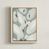"Common Ground" - Art Print in River Mist by Haley Knighten - Framed Canvas