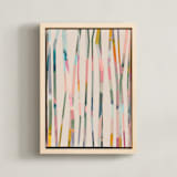 "Painted Forest 1" - Art Print in Rose by Lindsay Megahed - Framed Canvas
