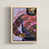 "On the Contrary" - Art Print in Orchid by Jess Franks - Framed Canvas