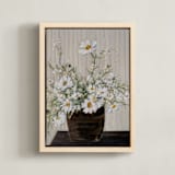 "Sunday Morning" - Art Print in Beige by Arohika Verma - Framed Canvas