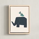 "Safari 2" - Art Print in Ivory by JeAnna Casper - Framed Canvas