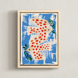 "Peace Birds" - Art Print in Lake by Mojca Dolinar - Framed Canvas