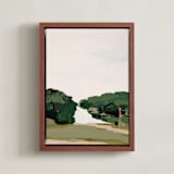"California Oak Woodlands 2" - Art Print in Green by Caryn Owen - Framed Canvas