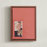 "Amiga 1" - Art Print in Coral Pink by jinseikou - Framed Canvas