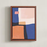 "Provence Abstract No. 2" - Art Print in ultra marine by Pippa Shaw - Framed Canvas