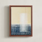 "Lumen" - Art Print in Pastel Yellow by Tania Medeiros - Framed Canvas