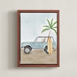 "Beach Cruiser" - Art Print in Seaside by Vilija - Framed Canvas