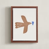 "Little Messenger" - Art Print in Clay by Alisa Galitsyna - Framed Canvas