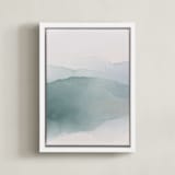 "Echo of a Memory 1" - Art Print in Sage Green by Rebecca King - Framed Canvas