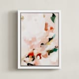 "Rosie" - Art Print in Blush Pink by Parima Studio - Framed Canvas