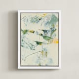 "Emerald Waltz" - Art Print in Vibrant Gold by Grayling - Framed Canvas