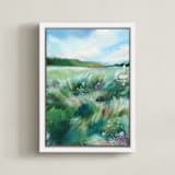 "Those Soft Summer Breezes" - Art Print in Blue Breeze by AlisonJerry - Framed Canvas