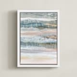 "Glowing Frost I" - Art Print in Dove Grey by Lara Eckerman - Framed Canvas