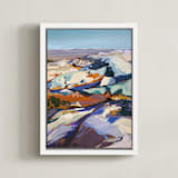 "On the Rocks I" - Art Print in quartz by Jess Franks - Framed Canvas