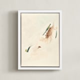 "Spring Abstract Diptych I" - Art Print in Cream by Caryn Owen - Framed Canvas
