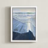"Silver Plated Tide" - Art Print in Breezy by Khara Ledonne - Framed Canvas