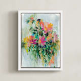 "flowering" - Art Print in Petal by Sonal Nathwani - Framed Canvas