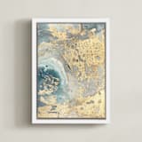 "Gem No. 2" - Art Print in Emerald by Julia Contacessi - Framed Canvas