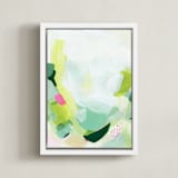 "Playful" - Art Print in Emerald by Melanie Severin - Framed Canvas
