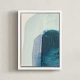 "passage 2" - Art Print in agate blue by Nell Waters Bernegger - Framed Canvas