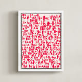 "HA-HA-HA-HA" - Art Print in Rose by Kate Roebuck - Framed Canvas
