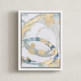 "Enchantment No. 1" - Art Print in Sea Salt by Julia Contacessi - Framed Canvas