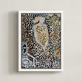 "Enmeshed" - Art Print in Copper by marcia biasiello - Framed Canvas