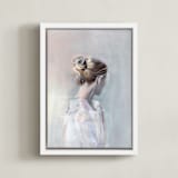 "Linger" - Art Print in soft pastel by Sarah McInroe - Framed Canvas