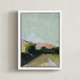 "Road Trip" - Art Print in Mint Green by Lynne Millar - Framed Canvas