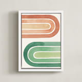 "Double Rainbow" - Art Print in Desert by Pink House Press - Framed Canvas