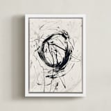 "Tour de Force I" - Art Print in Shades of Gray by Carmen Guedez - Framed Canvas