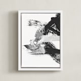 "Blackbird Chain" - Art Print in Black by Misty Hughes - Framed Canvas