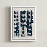 "Domino Effect" - Art Print in Deep Sea by Lorent and Leif - Framed Canvas