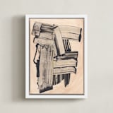 "Zickafoose" - Art Print in Charcoal by Misty Hughes - Framed Canvas