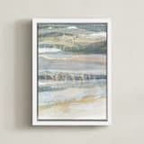 "Glowing Frost III" - Art Print in Dove Grey by Lara Eckerman - Framed Canvas