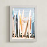 "IF YOU WANNA GO + TAKE A RIDE WITH ME" - Art Print in Surfjack by Summer Strauch - Framed