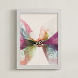 "Spread Your Wings" - Personalized Art Print in Tangerine by Karen Kardatzke - Framed