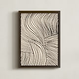 "Flowing Lines" - Art Print in Onyx by Iveta Angelova - Framed