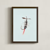 "Pistol Pete Black" - Art Print in Freshwater Blue by Andrew McClintock - Framed