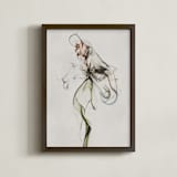"Bloomed" - Art Print in Flax by Anne Ciotola - Framed
